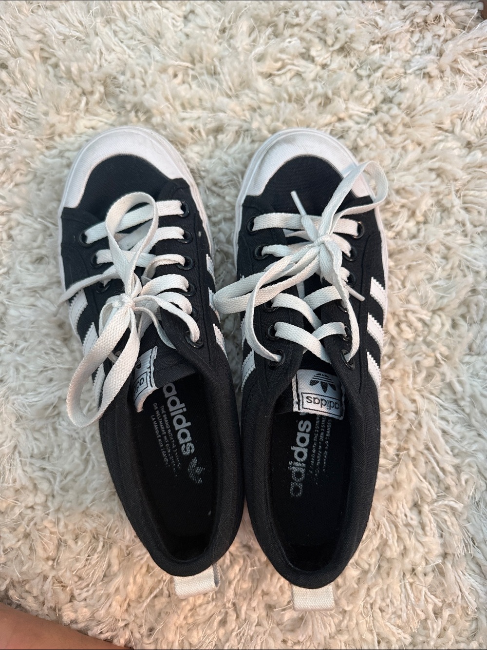 adidas Black and White Classic Low-Top Sneakers